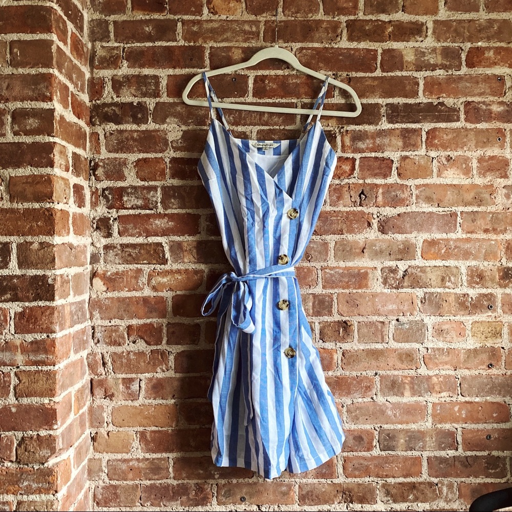 Button-Front Midi Dress